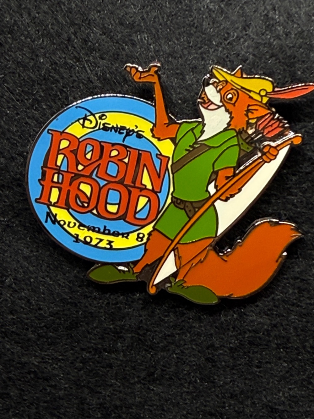 Unisex Walt Disney's Robin Hood November 8, 1973 Collector's Pin # 55 of 101